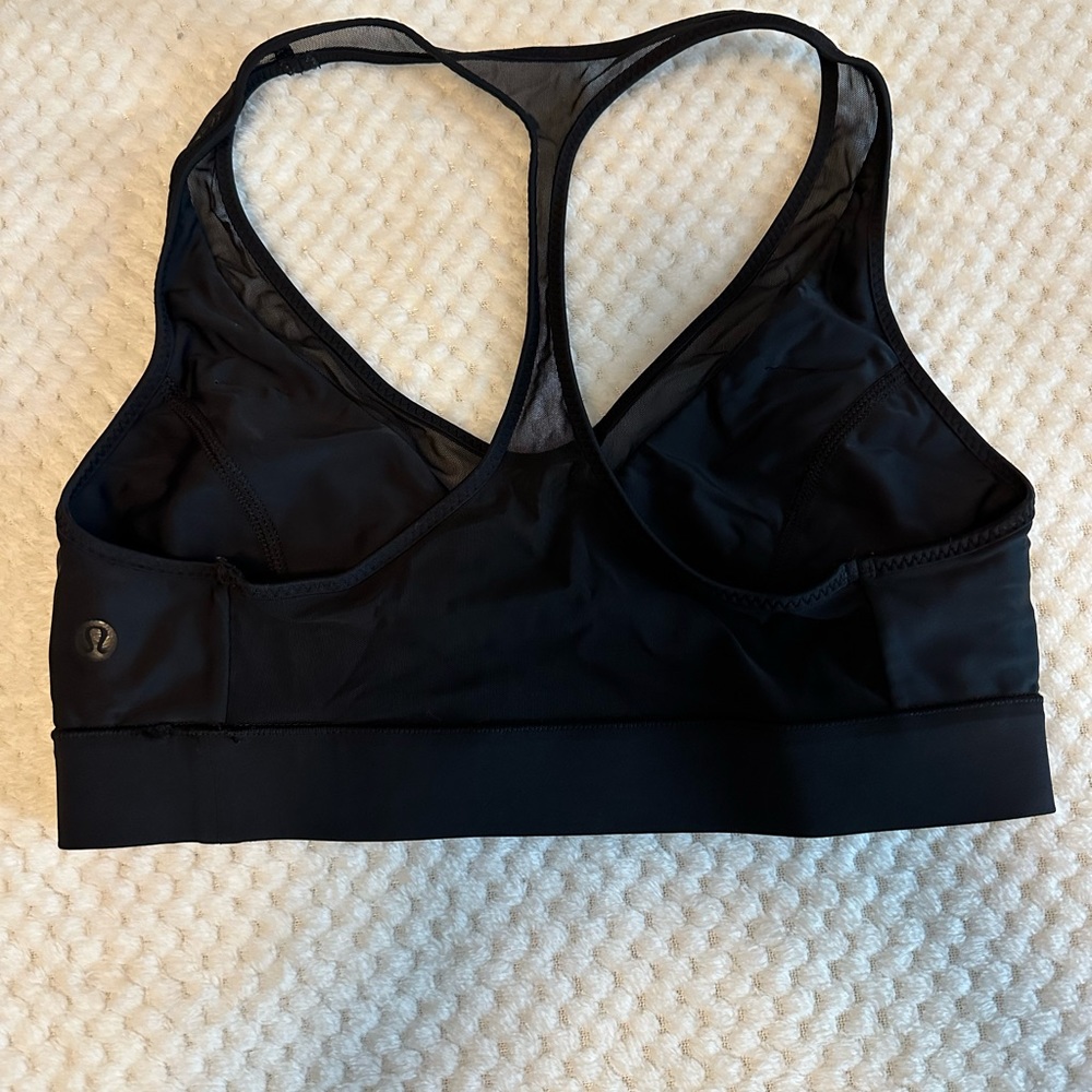 Lululemon swim top bikini top black mesh racerback